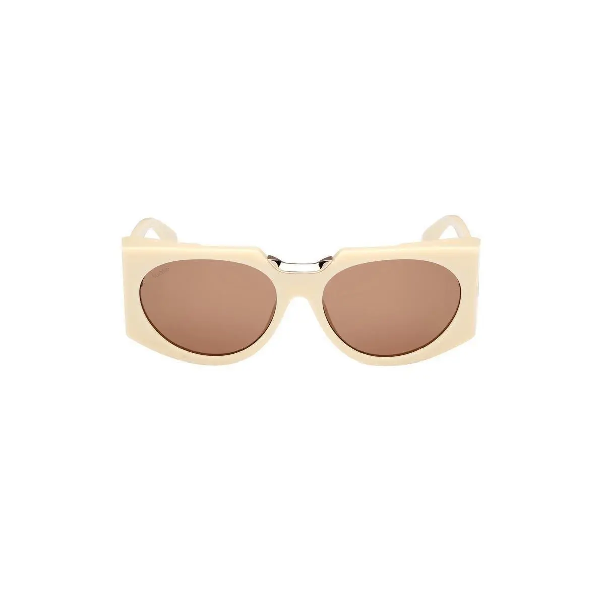 Max Mara Women 59mm Round Sunglasses Ivory / Brown