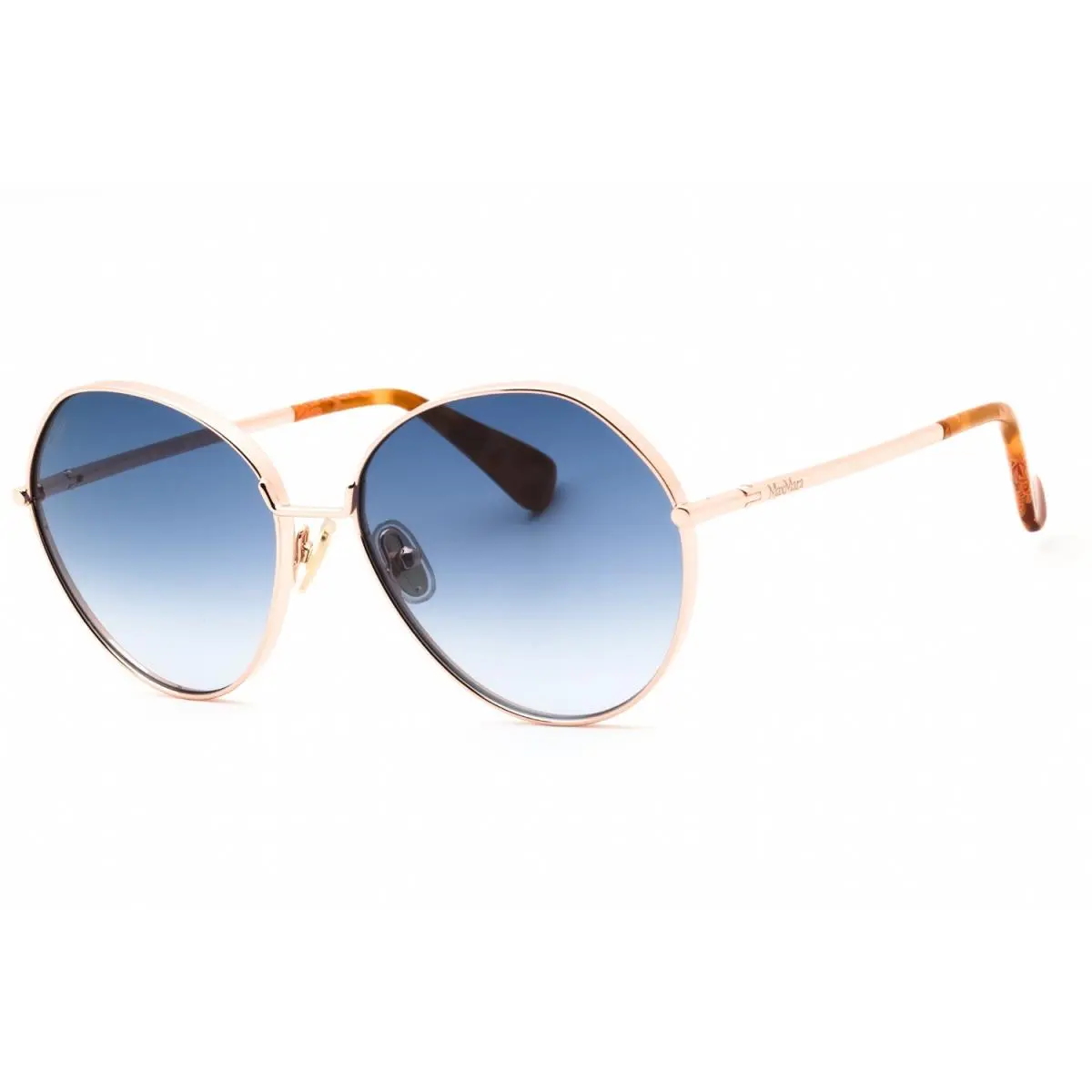 Max Mara MM096-33W-57 Sunglasses Frame Size 57mm 135mm 16mm Gold Women