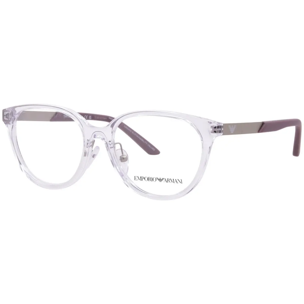 Emporio Armani EK3010 5893 Eyeglasses Youth Kids Girl`s Crystal Full Rim 48mm