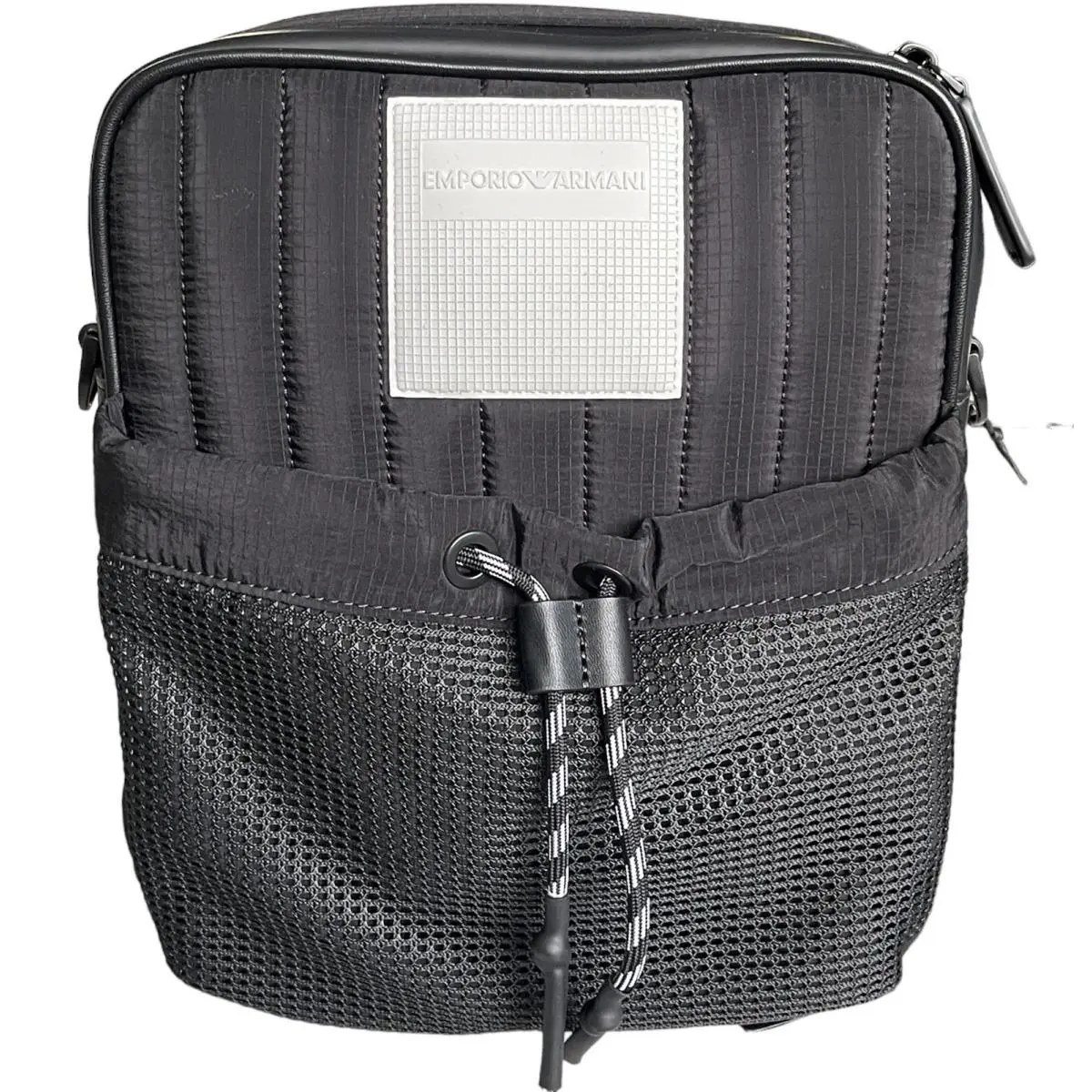 Emporio Armani Black Nylon Messenger Bag. Shoulder Bag