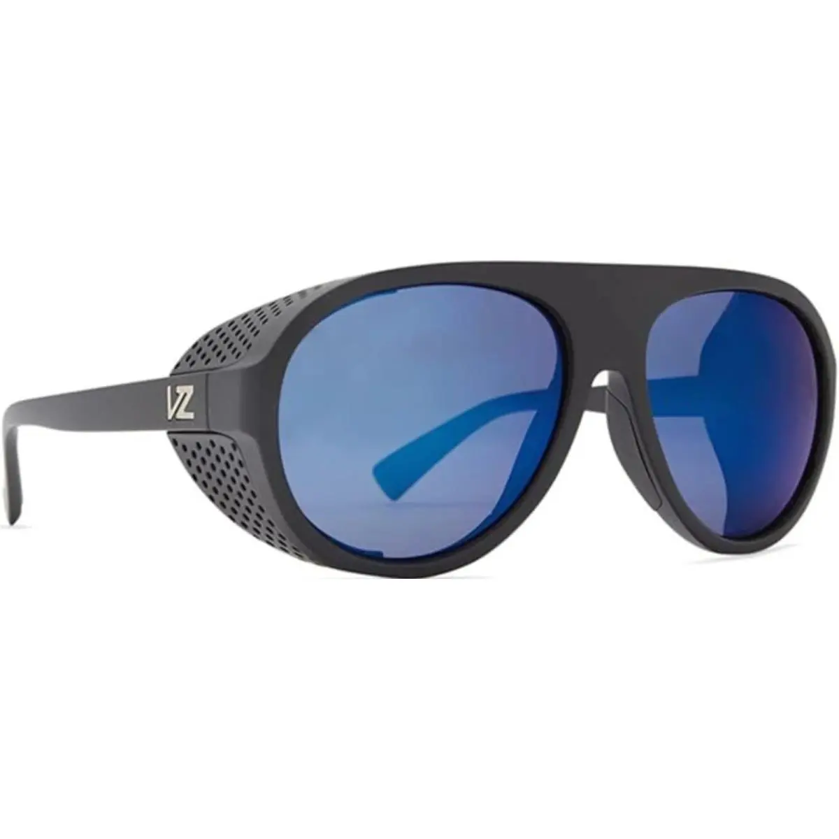 Vonzipper Men`s Esker Black Satin/blue Flash Polar One Size Sunglasses