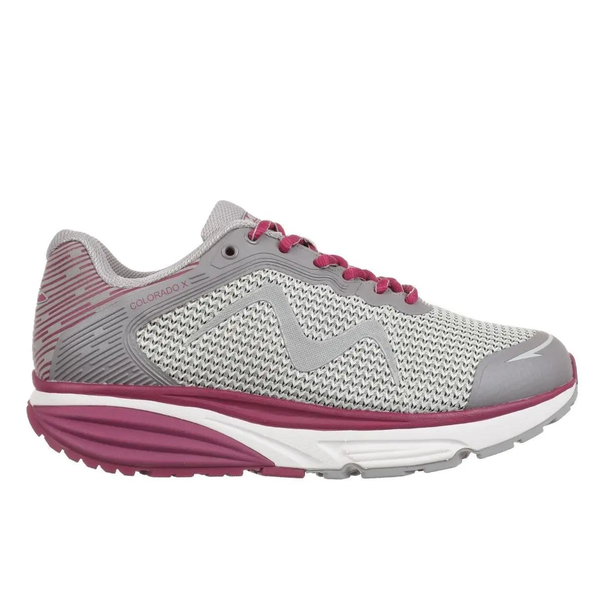 MBT shoes - 041468160219 - 041468160219 - LIGHT GREY/BERRY 4