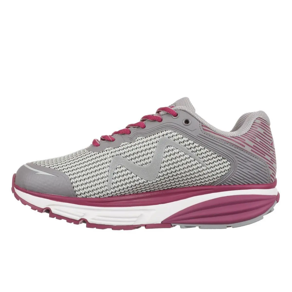 MBT shoes - 041468160219 - 041468160219 - LIGHT GREY/BERRY 5