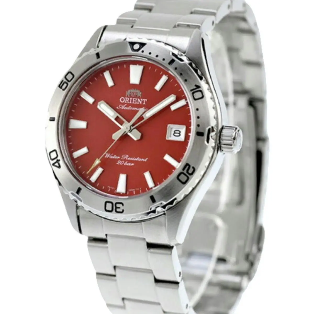 Orient Mako 40 Automatic RN-AC0Q09R Sapphire Red Dial Date Display Men`s Watch