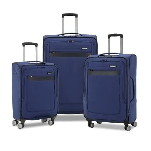 Blue - Samsonite Ascella 3.0 Softside Expandable Luggage Spinner Wheels 3PC Set