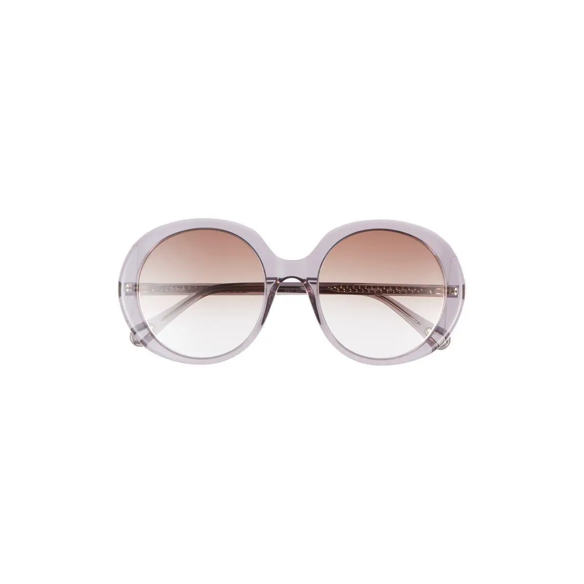 Chloé Women Core 54mm Round Sunglasses Grey Grey Brown