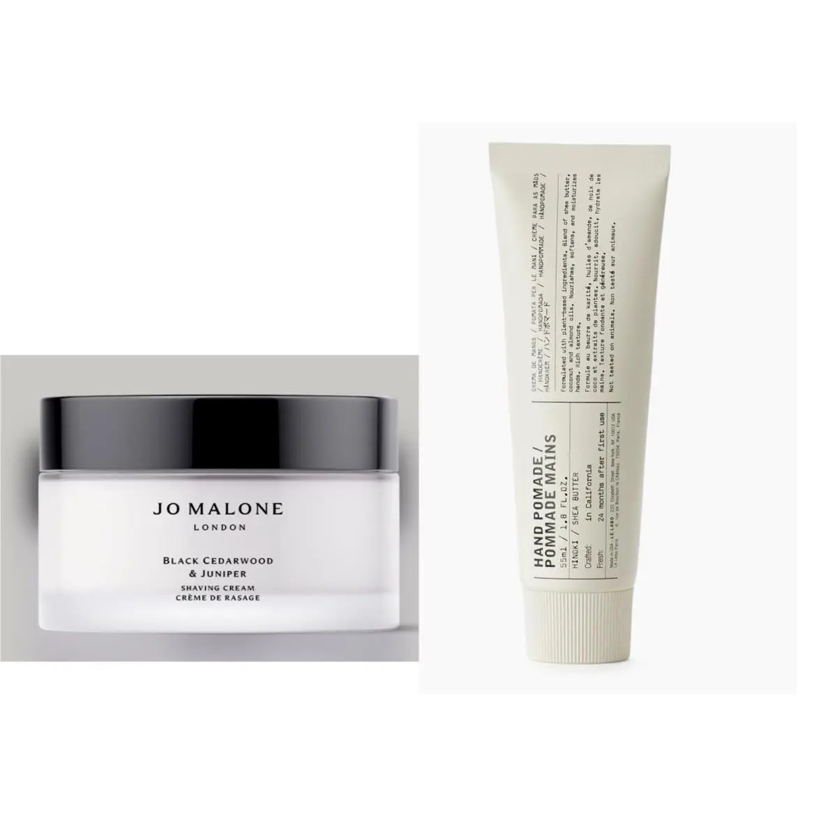 Jo Malone Black Cedarwood Juniper Shaving Cream 200ml+LE Labo Hand Pomade 55ml