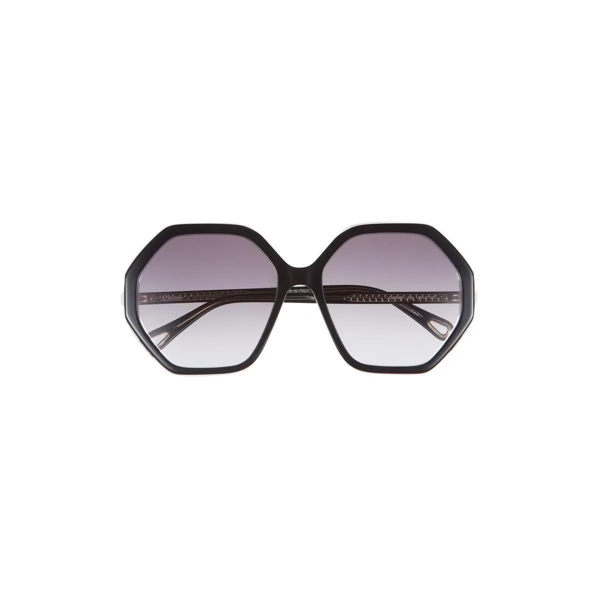 Chloé Women 58mm Geometric Oversize Sunglasses Black Black Grey