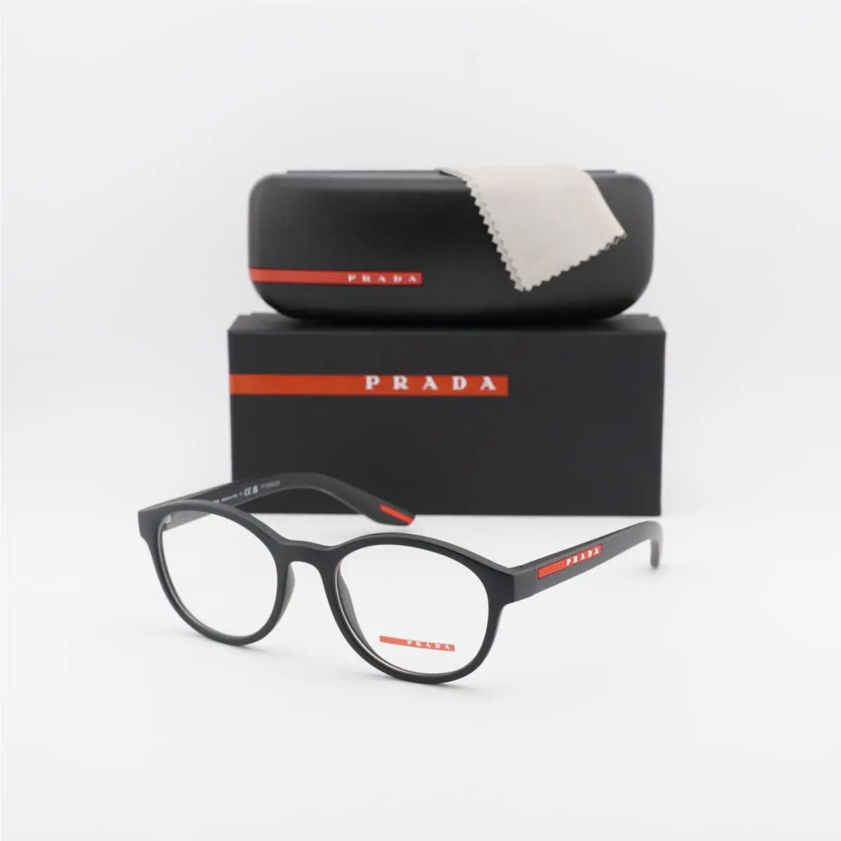 Prada Sport PS07PV DG01O1 Black Rubber 53mm Eyeglasses