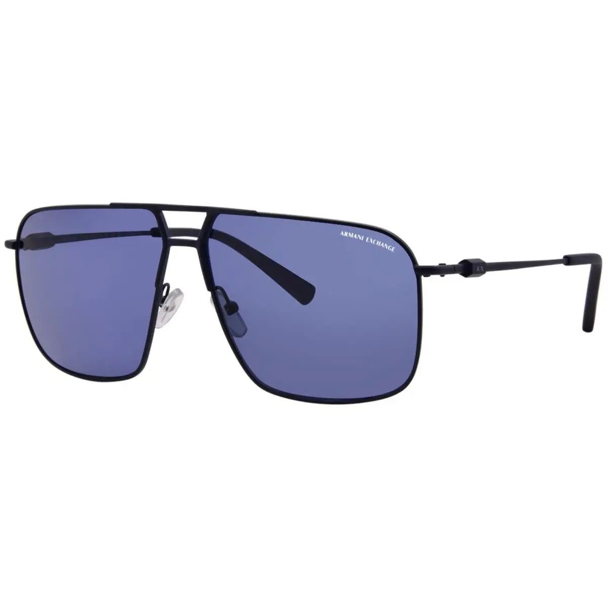 Armani Exchange AX2050S 609980 Sunglasses Men`s Matte Blue/dark Blue Pilot 60mm
