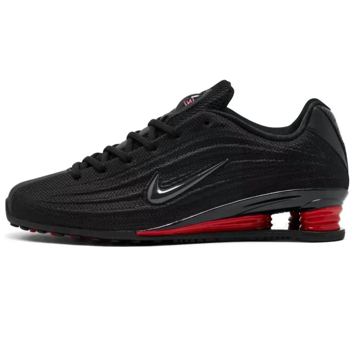 Nike shoes - Nike Shox - Shox - Black, Manufacturer: Black/University Red/Black 23