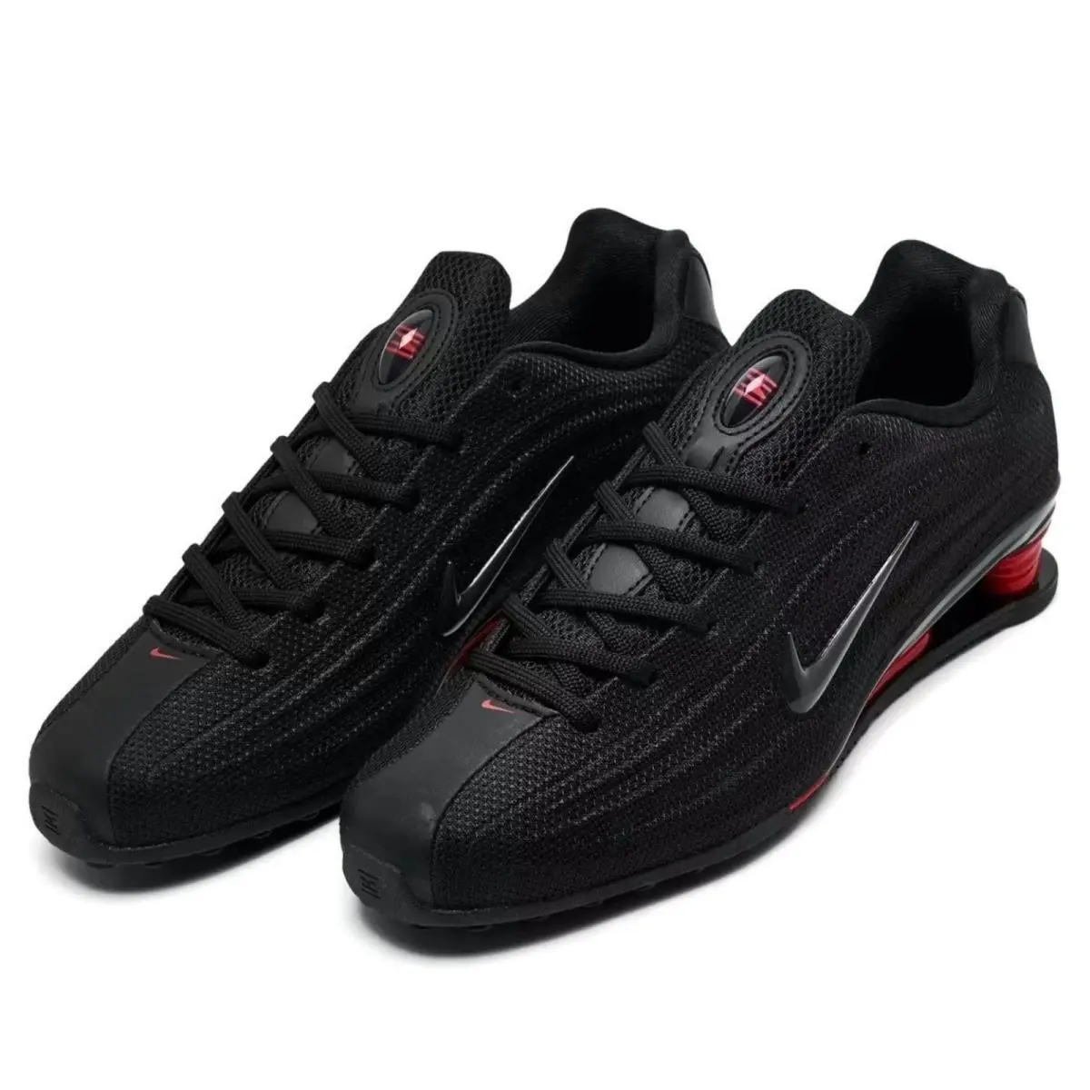 Nike shoes - Nike Shox - Shox - Black, Manufacturer: Black/University Red/Black 28