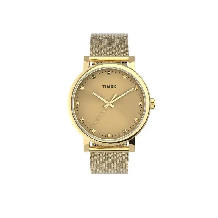 Timex TW2U05400 Essential Orginals Quartz Gold Tone Dial Steel Strap Watch