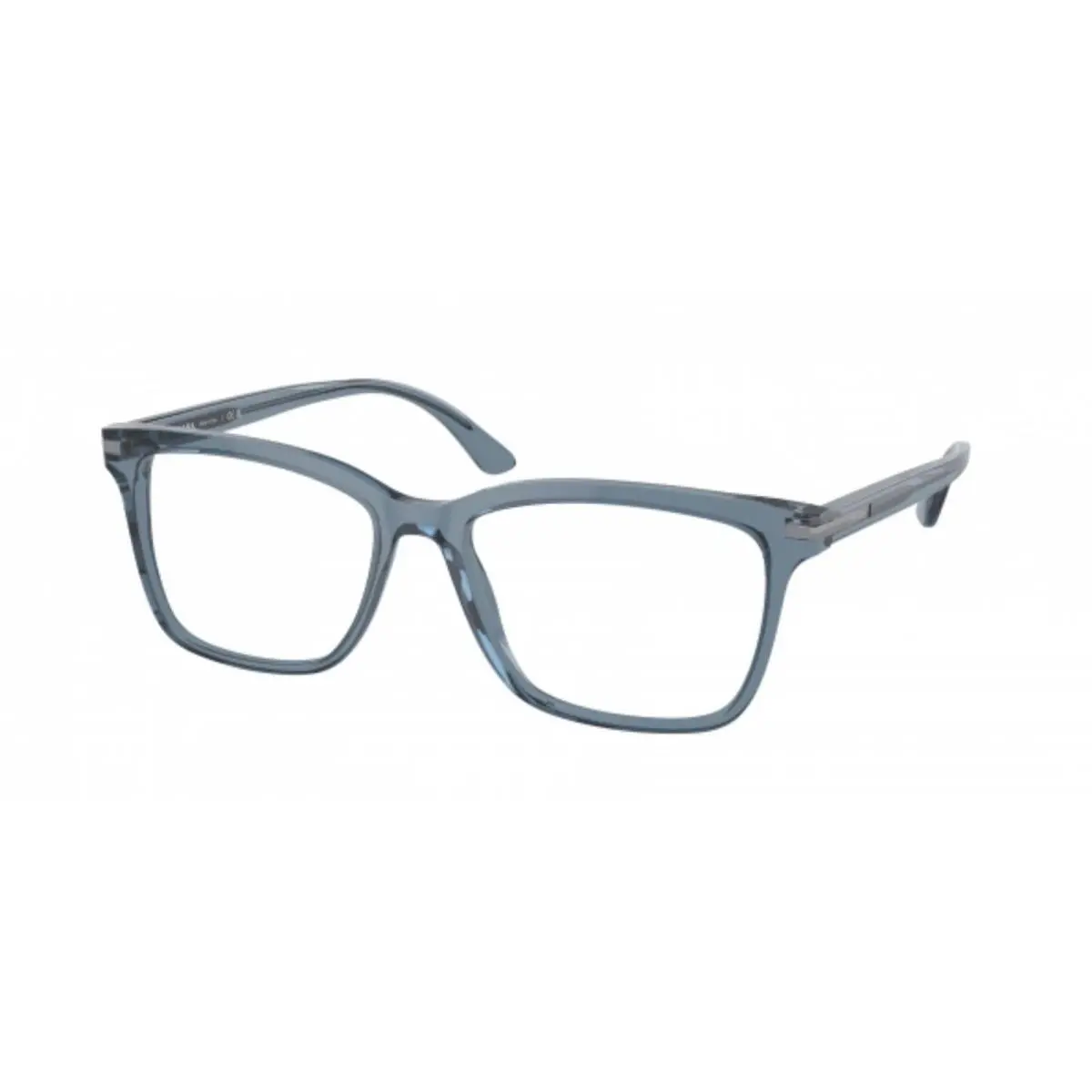 Prada PR 14WV 19O1O1 Grey Transparent Rectangle Eyeglasses 54mm Optical Frame