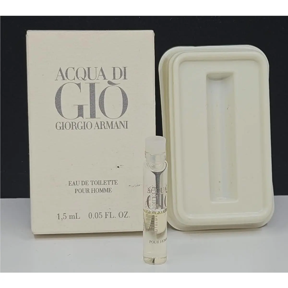 Vintage Acqua Di Gio Eau De Toilette Pour Homme By Giorgio Armani - 0.05 oz Rare