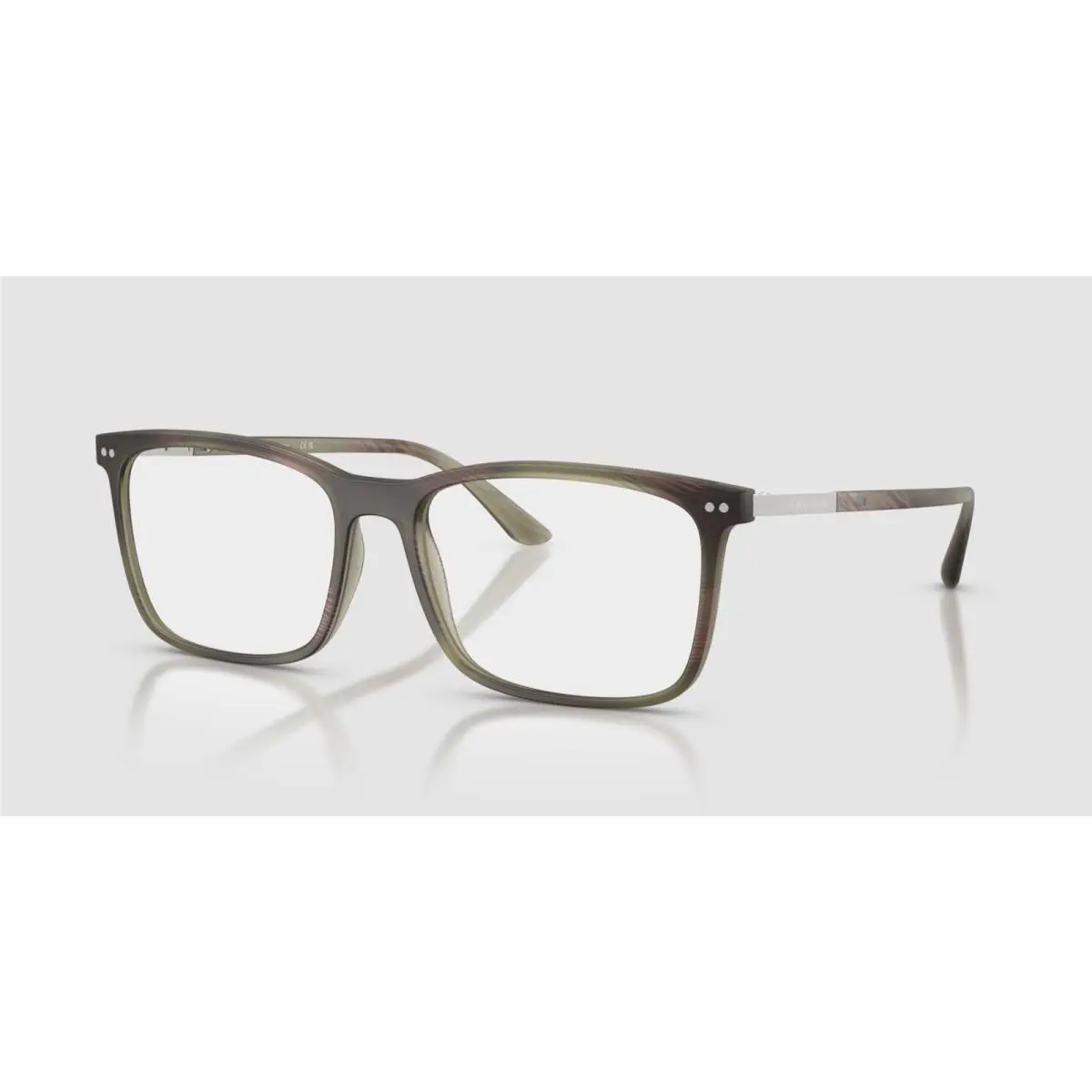 Giorgio Armani AR7122 5587 Matte Striped Olive Demo Lens 56 mm Men`s Eyeglasses