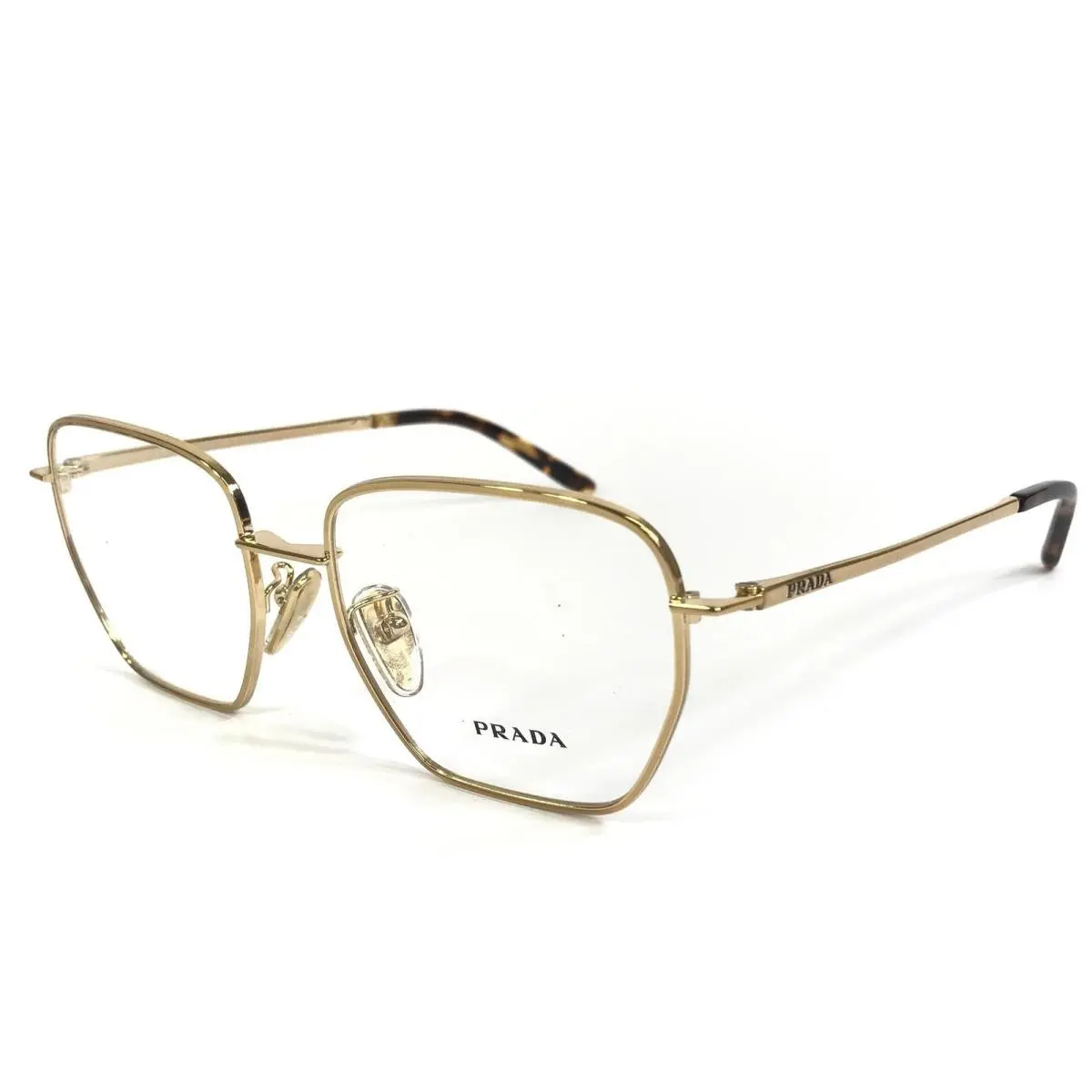Prada Eyeglasses Frames VPRC51-D 7OE-1O1 Shiny Gold Tortoise Asian Fit 52-17-145