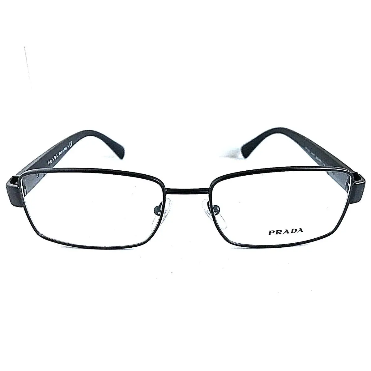 Prada VPR5R3 Black Rx 54mm Rectangular Men`s Eyeglasses Frame