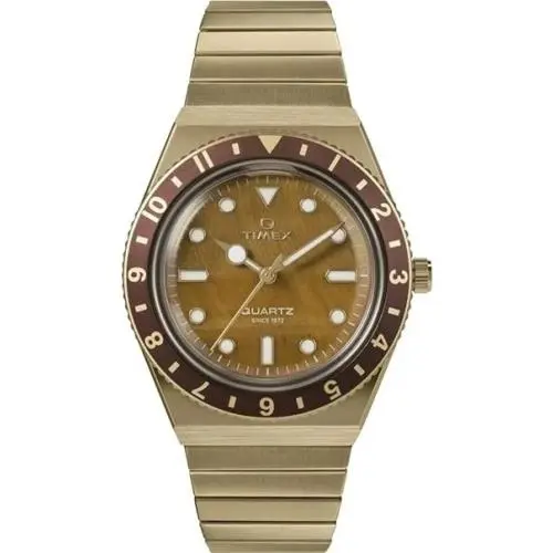 Q  Quartz Tigers Eye Brown Dial Ladies Watch TW2V92500 by Timex