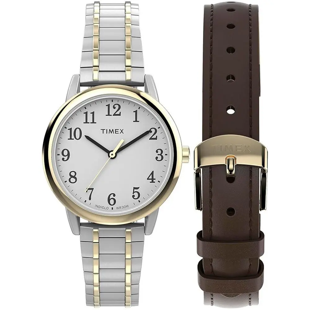 Timex Women`s Easy Reader Two-tone Watch with Interchangeable Bands TWG062900JT
