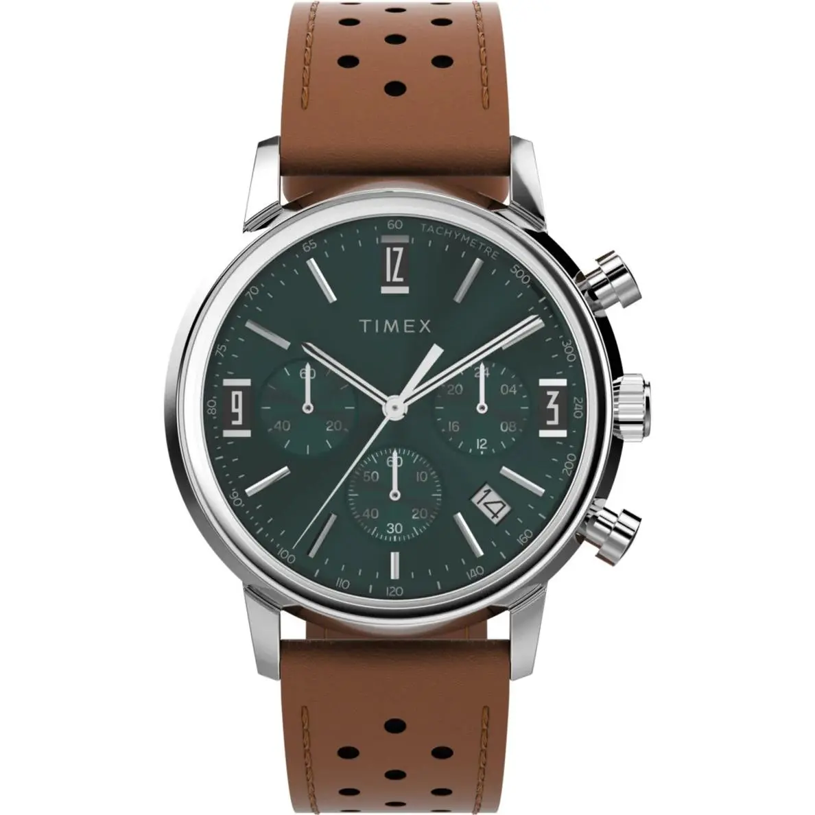 Timex Marlin Chronograph Quartz Green Dial Men`s Watch TW2W10100