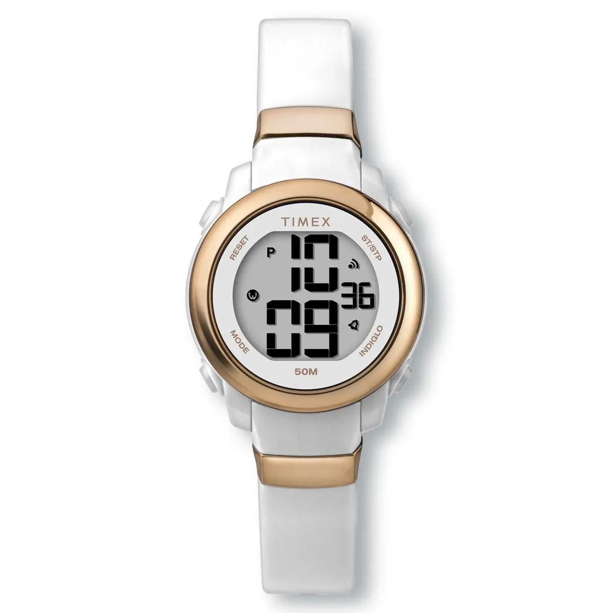 Timex TW5M29400 Marathon Dgtl Stacked White/gold Sports Watch