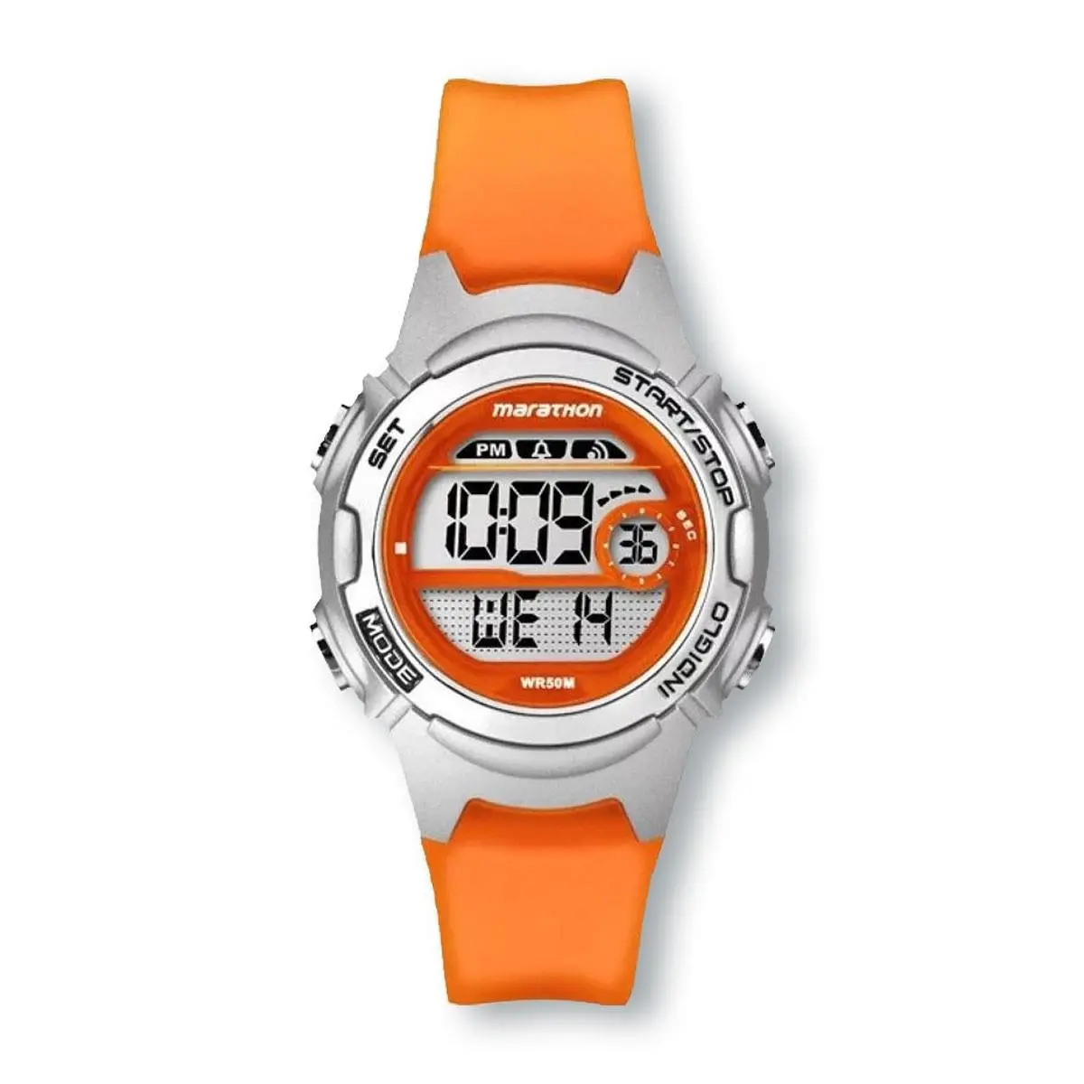 Timex TW5K96800 Marathon Mid Size Digital Orange Resin Watch