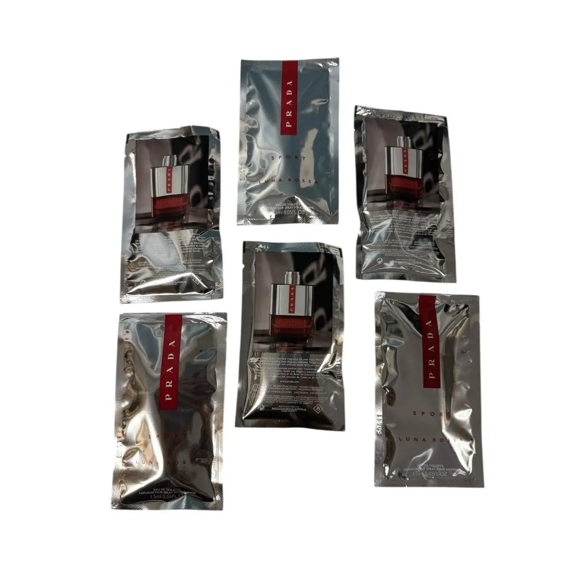 6 x Prada Sport Luna Rossa Eau De Toilette 1.5 ml Sample Vial