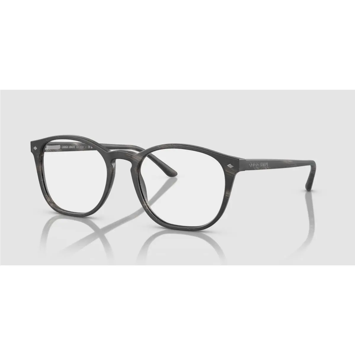 Giorgio Armani AR7074 5403 Striped Matte Grey Demo Lens 50 mm Men`s Eyeglasses