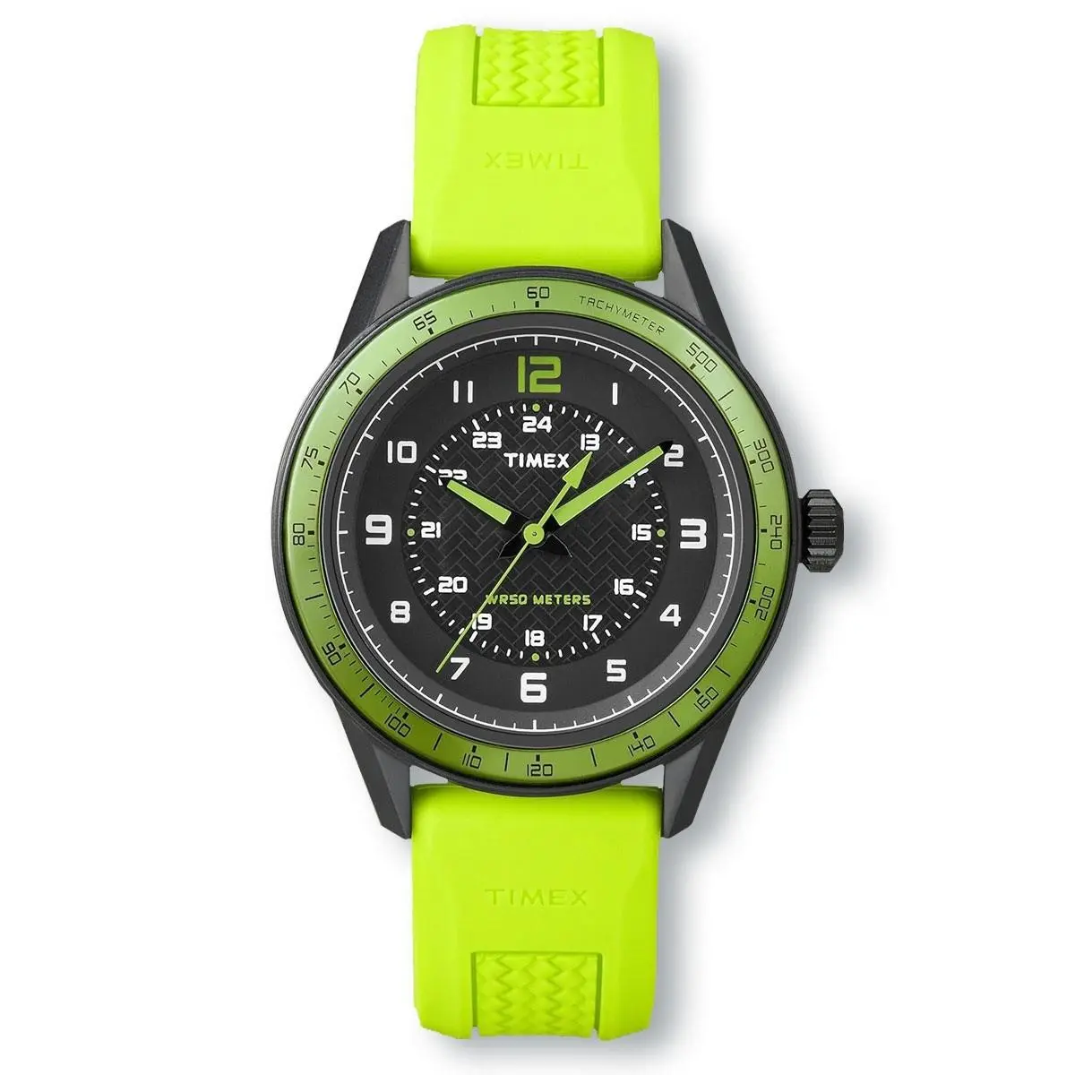 Timex T2P025 Ameritus Sport Green Silicone Strap Watch