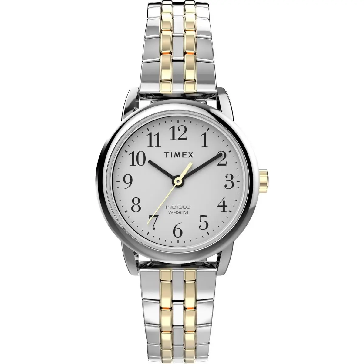 Women`s Easy Reader 25mm Watch – 25mm Two-Tone/Two-Tone/White/25mm by Timex
