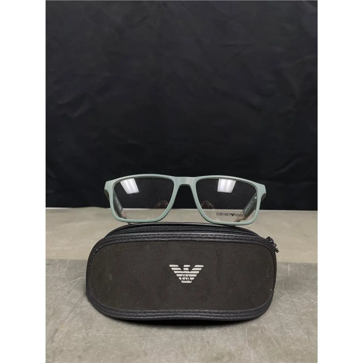 Emporio Armani Men`s Ea3233 Rectangular - Demo Lenses Eyewear Frames