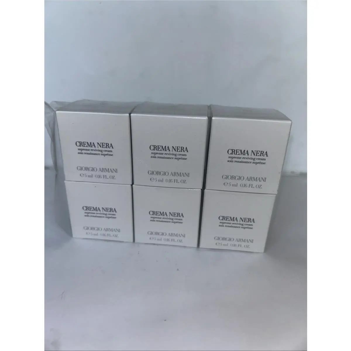 6 X Gorgio Armani Crema Nera Supreme Reviving Cream 5 ML/0.16 OZ