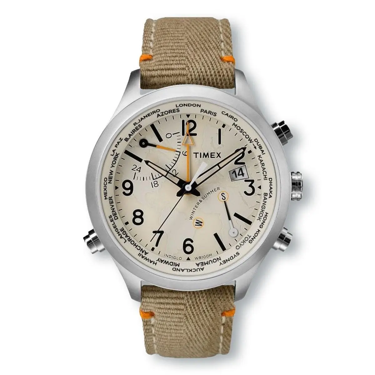 TW2R43300 Waterbury World Time Intelligent Watch by Timex
