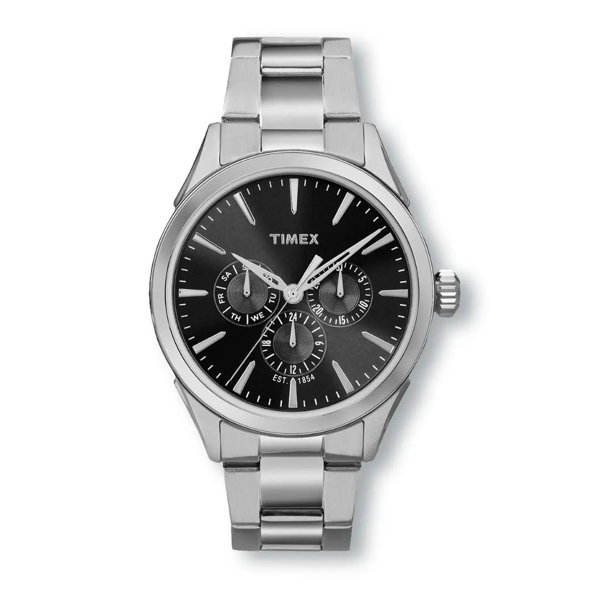Timex TW2P97000 Kaleidoscope Multifunction Black Dial Stainless Steel Watch