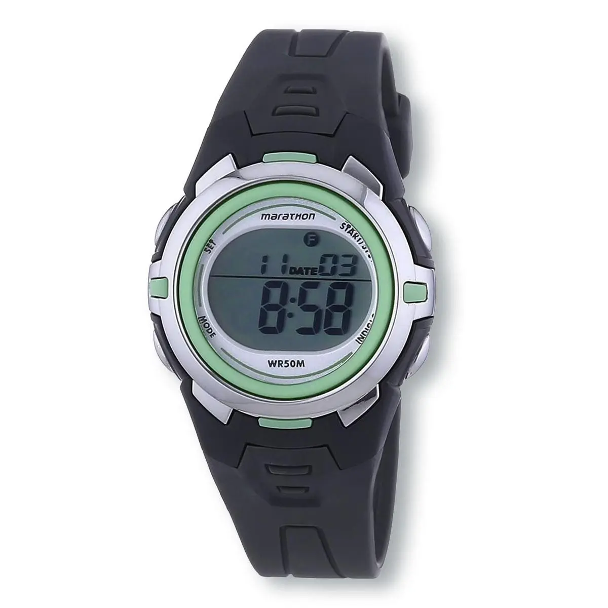 Timex T5K519 Marathon Alarm Chronograph Watch Dark Grey
