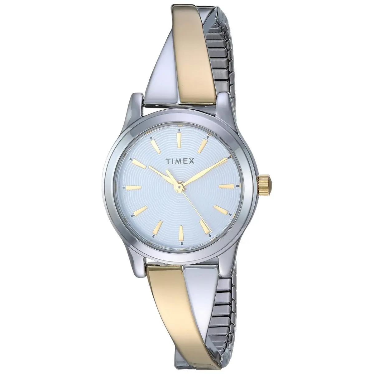 Timex Women`s TW2R98600 Stretch Bangle Crisscross 25mm 12 mm Two-tone