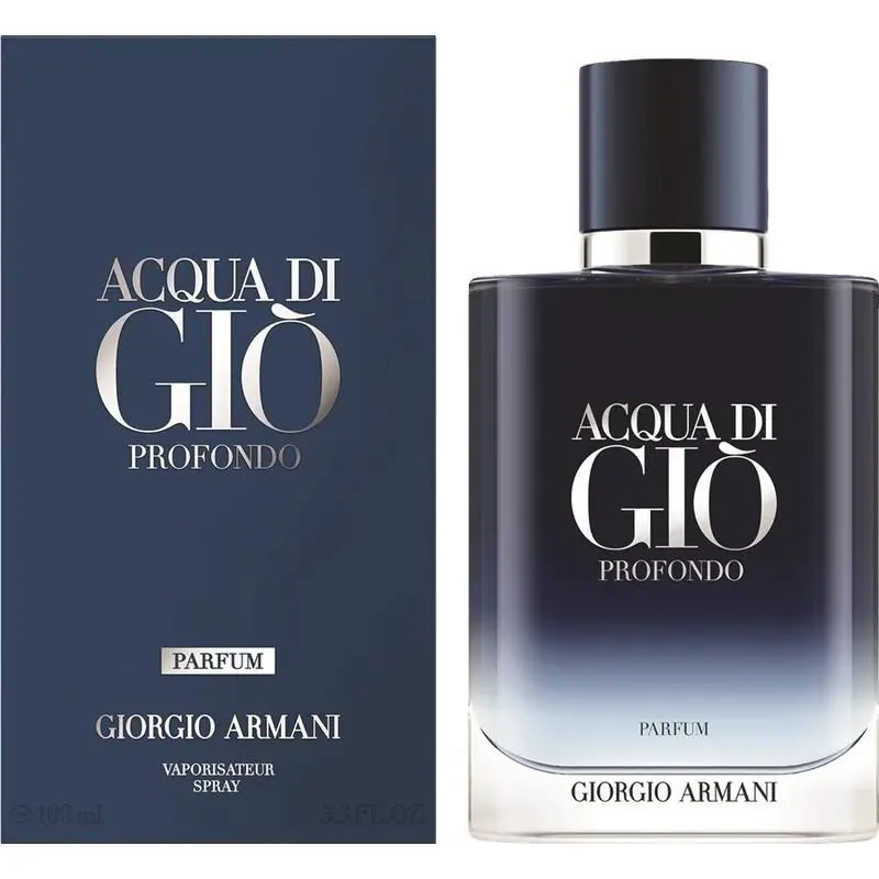 Acqua Di Gio Profondo by Giorgio Armani Parfum Spray 3.3 oz Box