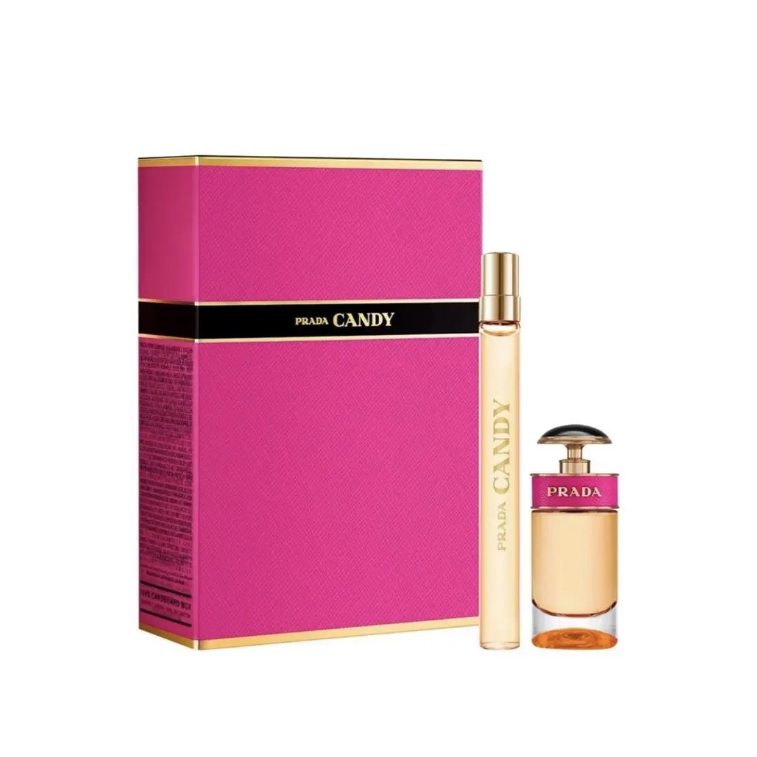 Prada Candy Eau de Parfum Perfume Set Boxed .33 FL OZ .21 Mini Bottle