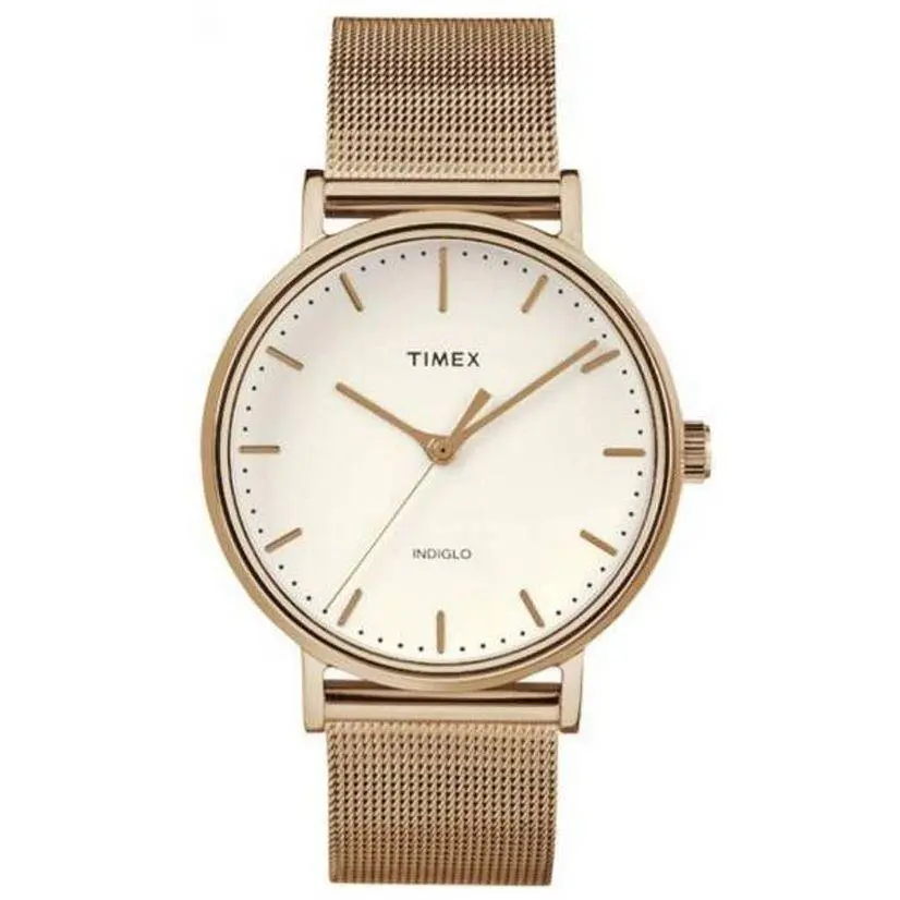 Timex Fairfield Gold-tone Mesh Ladies Watch TW2R26400 - Hand: Rose Gold, Strap: Rose Gold