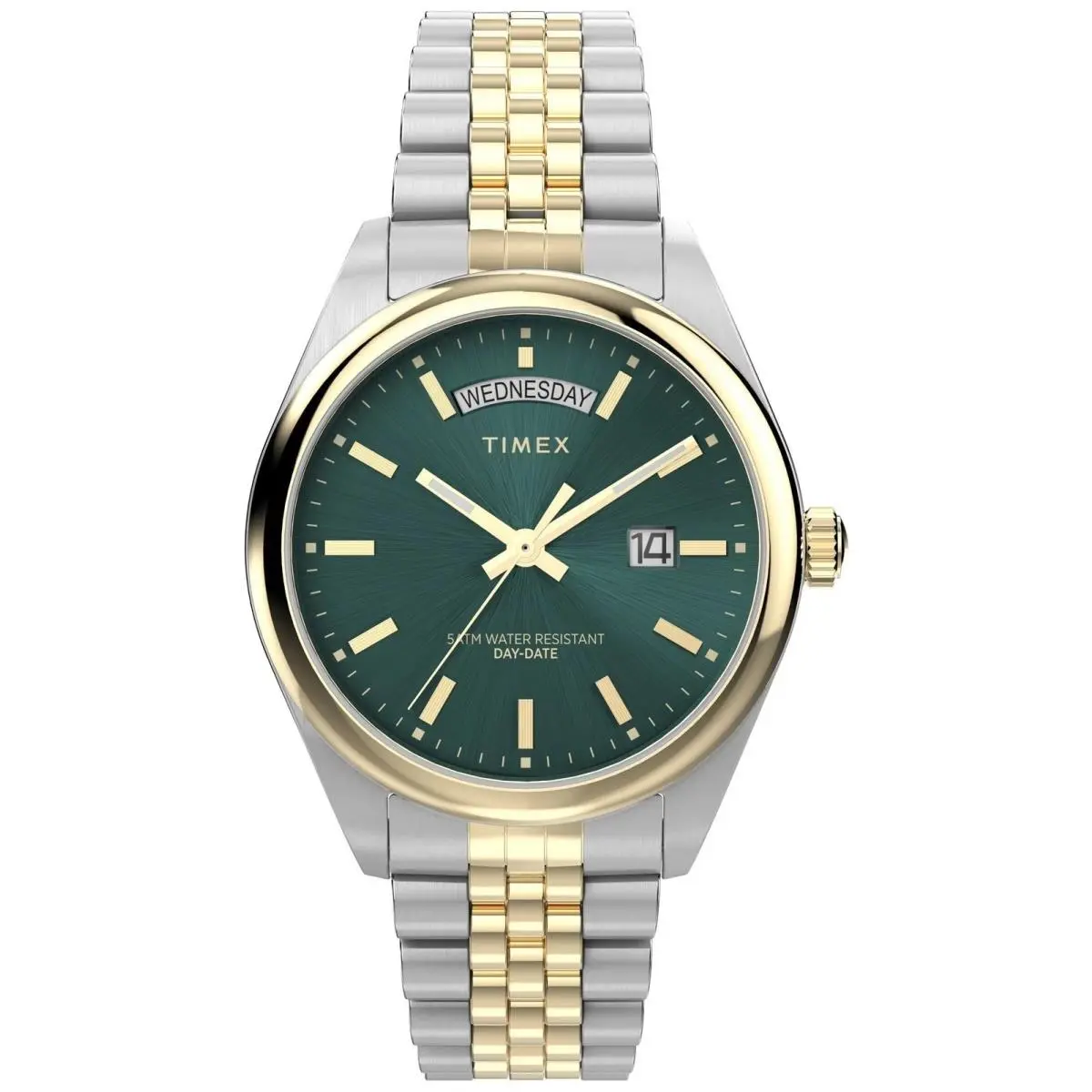 Timex Mens Legacy Bracelet Watch Green Dial TW2W42800