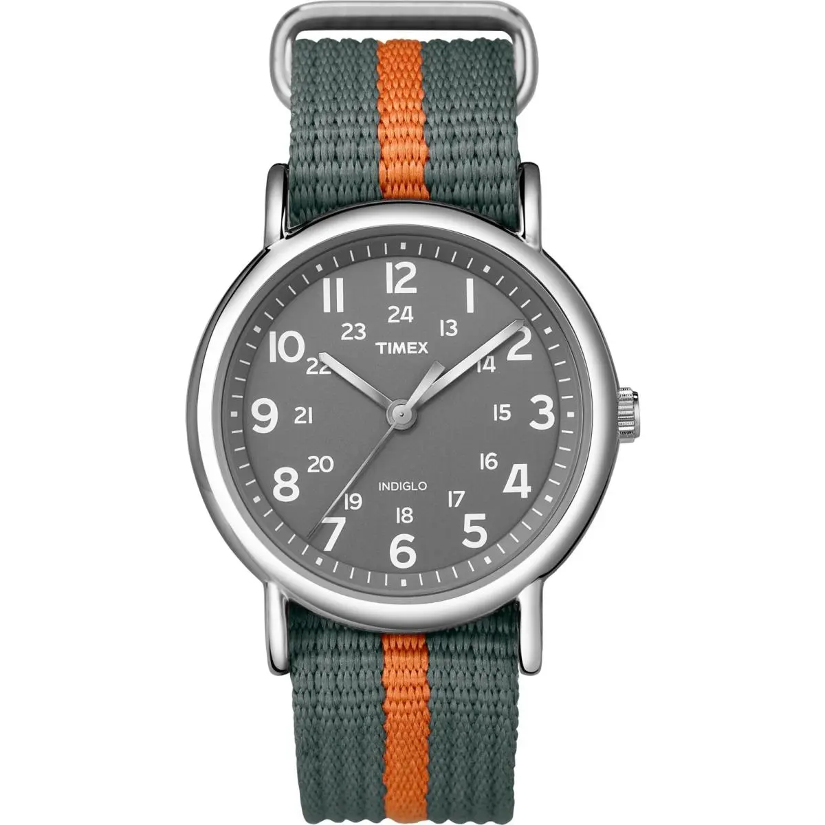 Unisex Weekender 38mm Watch – Silver-tone 38mm Gray/silver-tone/gray by Timex