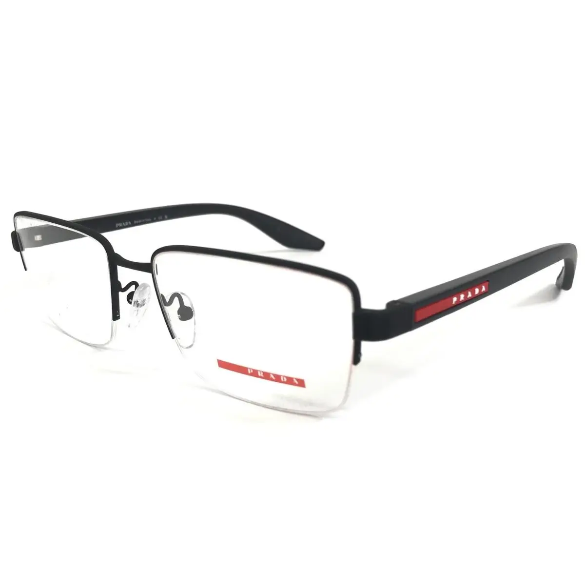 Prada Linea Rossa Eyeglasses Frames VPS51S DG0-1O1 Black Rubberized 56-18-145