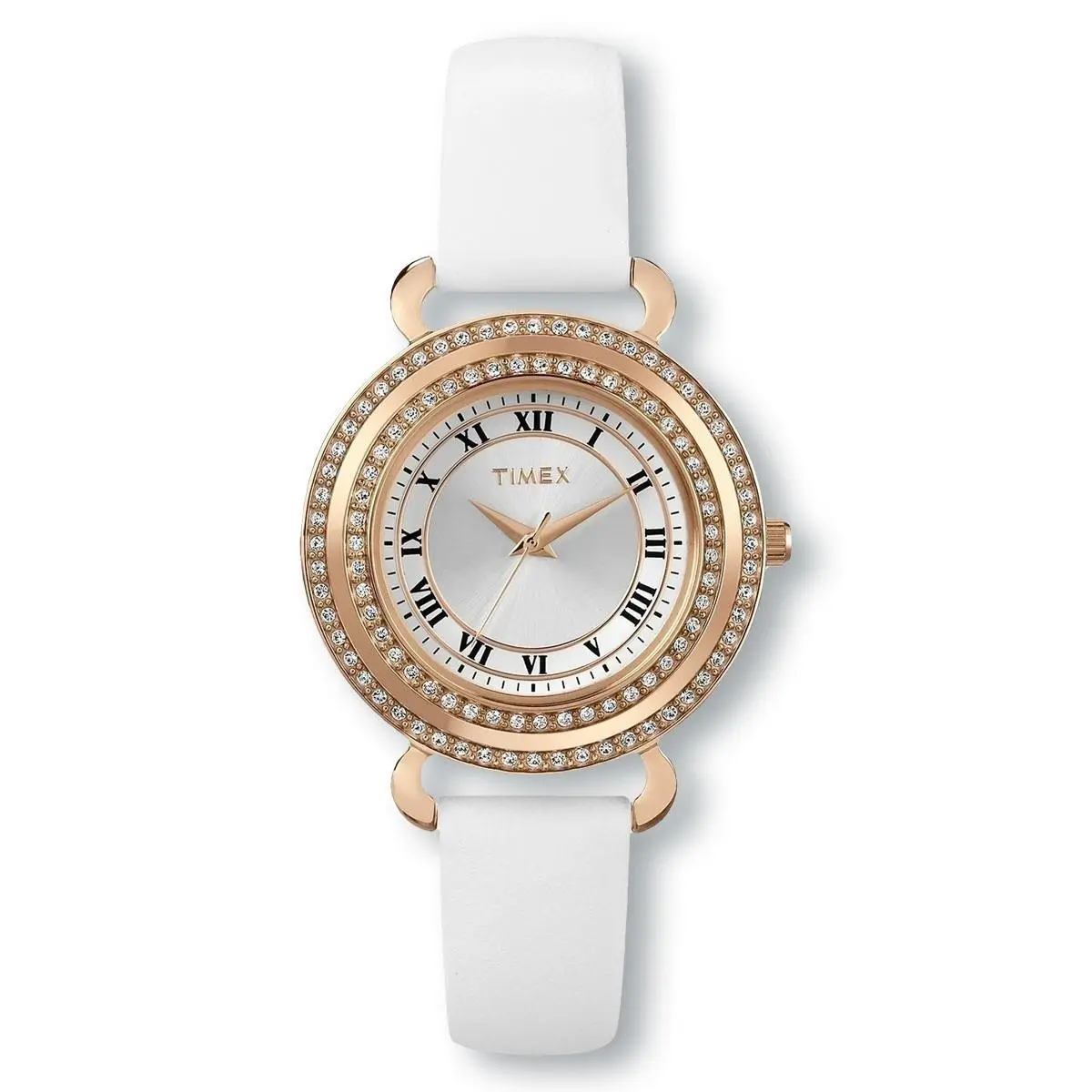 Timex T2P230 Swarovski Rose Gold-tone Case Dress Watch