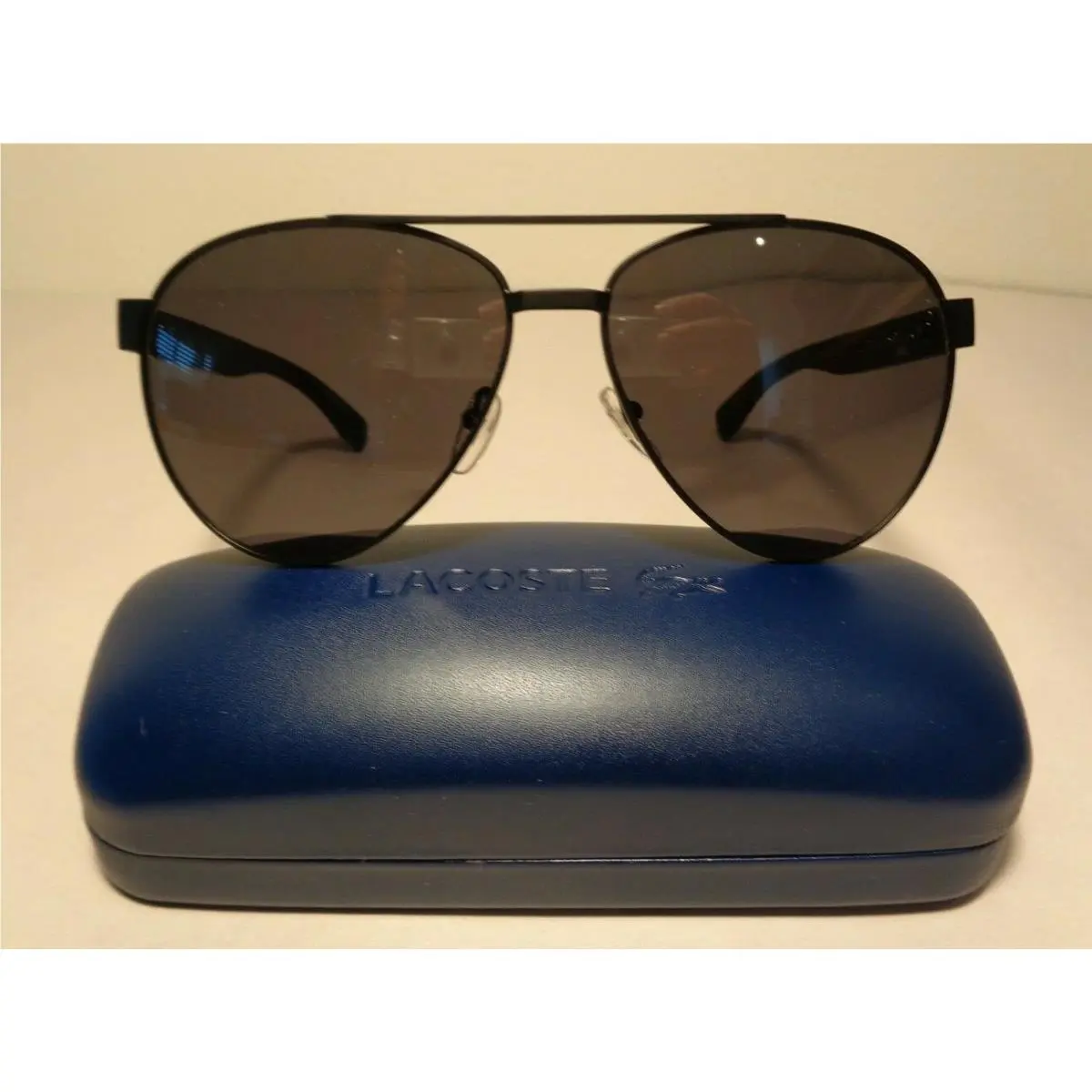 Lacoste L185S Matte Black Women`s Aviator Sunglasses