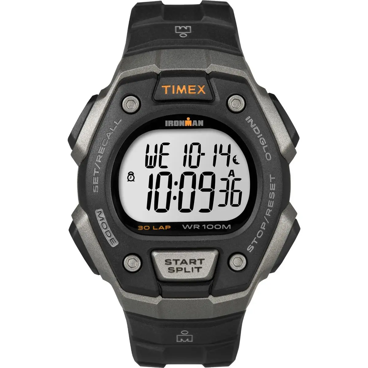 Men`s Ironman Triathlon Classic 41 mm Black/digital Gray/silver-tone by Timex