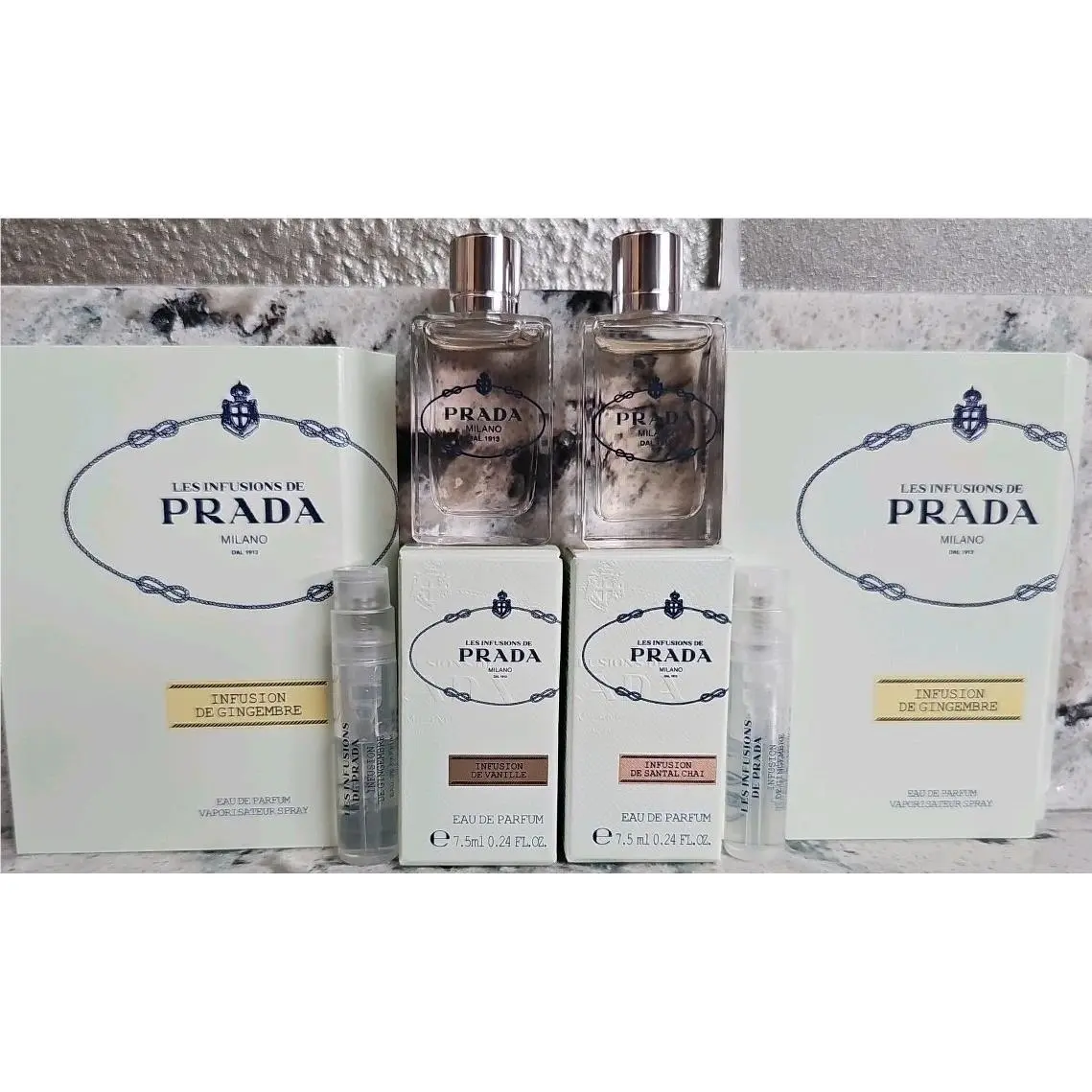 Prada Infusion Parfum Set Santal Chai Vanille Vanilla Gingembre Ginger