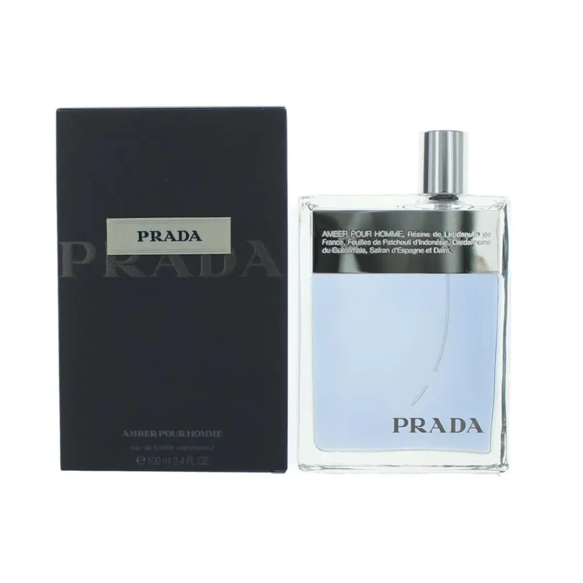 Prada Amber Pour Homme 3.3 oz Edt Spray Mens Cologne 100 ml