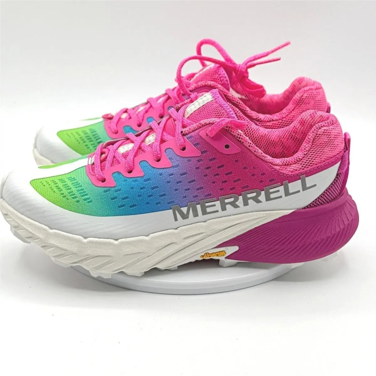 Merrell Agility Peak 5 Womens Size 7 Pink Blue Trail Running Shoes J500562