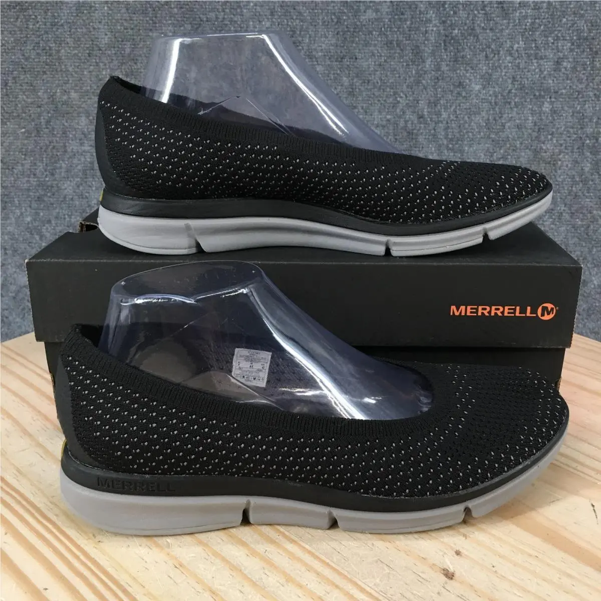 Merrell Zoe Sojourn Shoes Womens 9 Sporty Slip On Flats J94552 Black Gray